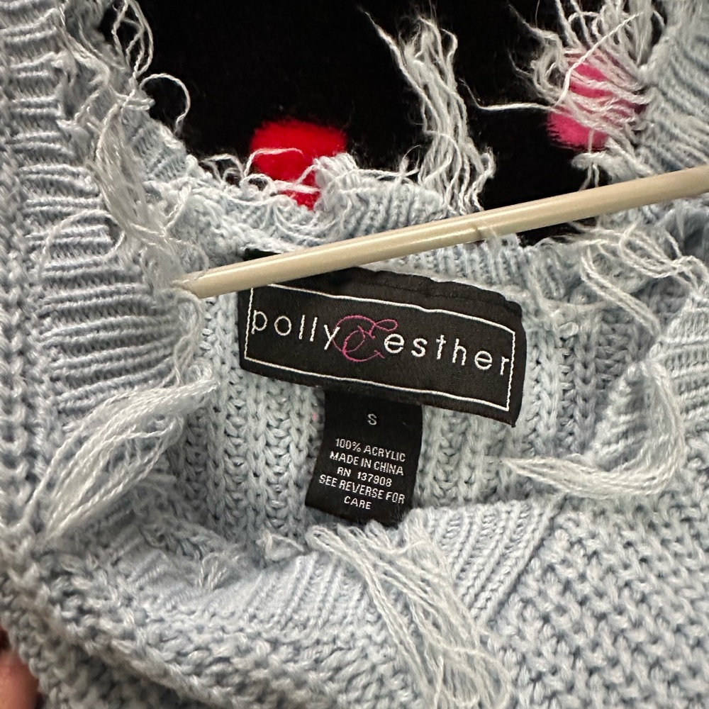 Light blue crop sweater size small